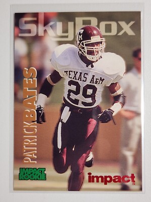 1993 Skybox Impact Football Colors Patrick Bates #372 Texas A&M