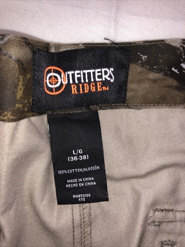 Outfitters Ridge Camo Cargo Pants Men's Large 36-38x32 Brown Realtree Hardwoods