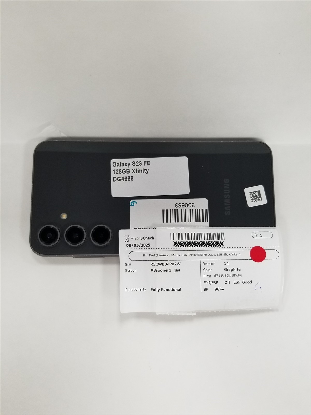 Samsung Galaxy S23 FE 128GB Gray SM-S711U (Xfinity) Fully Functional DG4666 Samsung Galaxy S23 FE 128GB Gray SM-S711U (Xfinity) Fully Functional DG4666