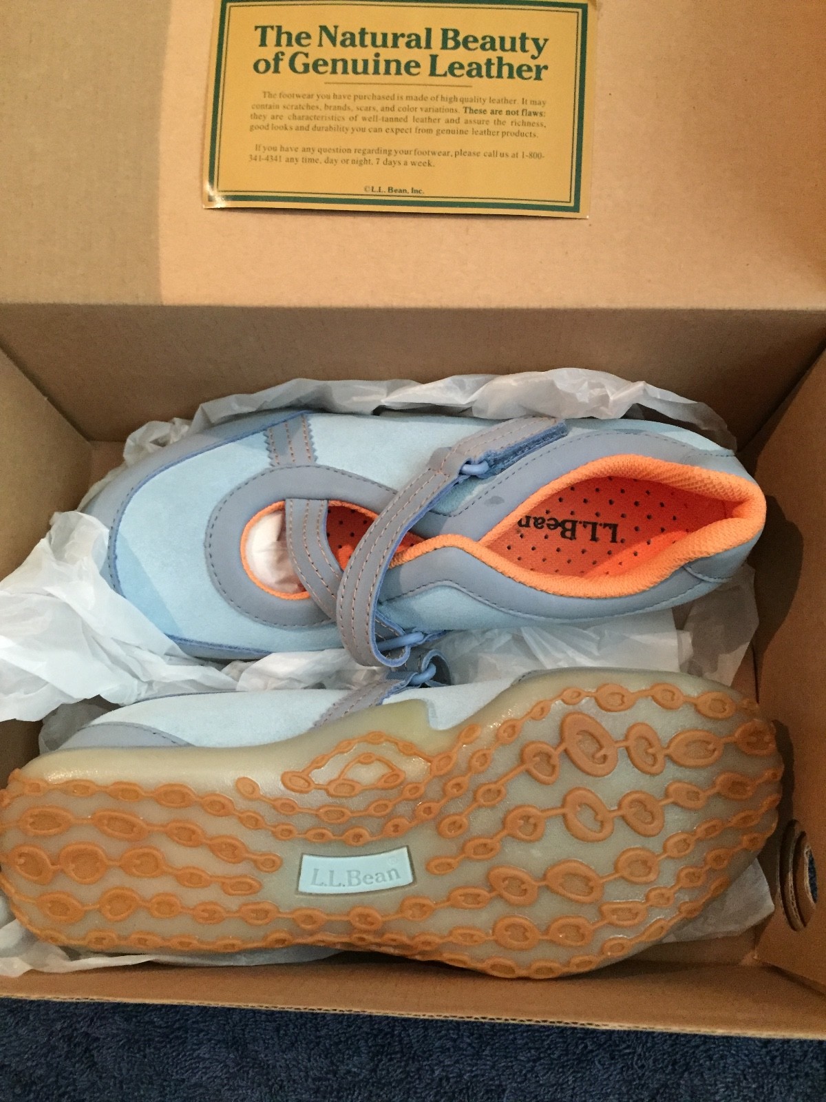 NIB LL BEAN Blue Wave Adventure MARY JANE Shoes SIZE 6 GIRLS SNEAKER