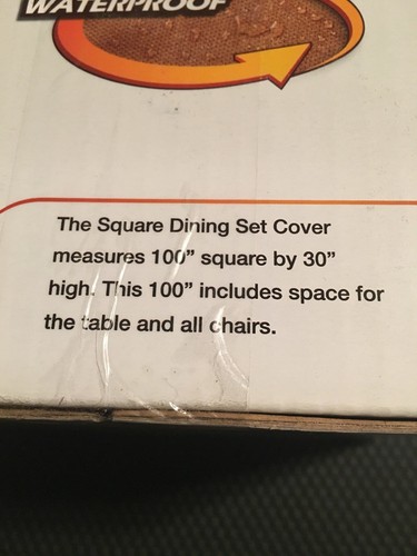 Budge P5A10SFRC-N Square Outdoor Dining Set Cover 100