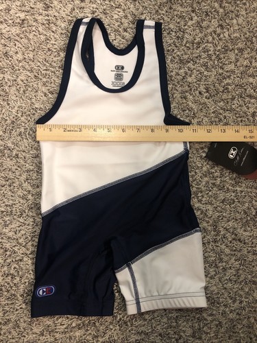 New with Tag Cliff Keen  Wrestling Singlet XXXS Navy & White