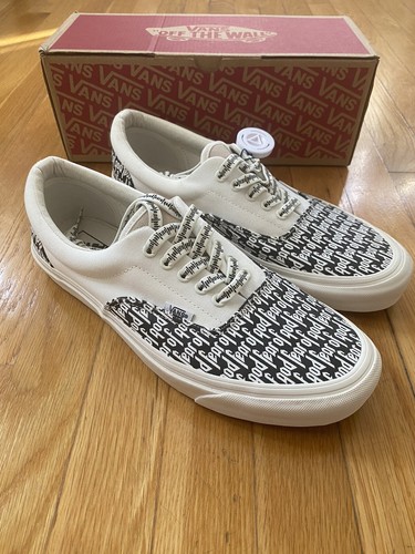 vans era 95 dx fear of god white mens black