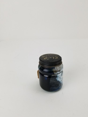 Vintage Sheaffer Skrip Blue #42-  Ink Bottle (Empty Bottle)