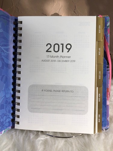 2019 Succulent Paradise PLANNER Hidden Spiral Agenda 17 Months - Flowers, Colors