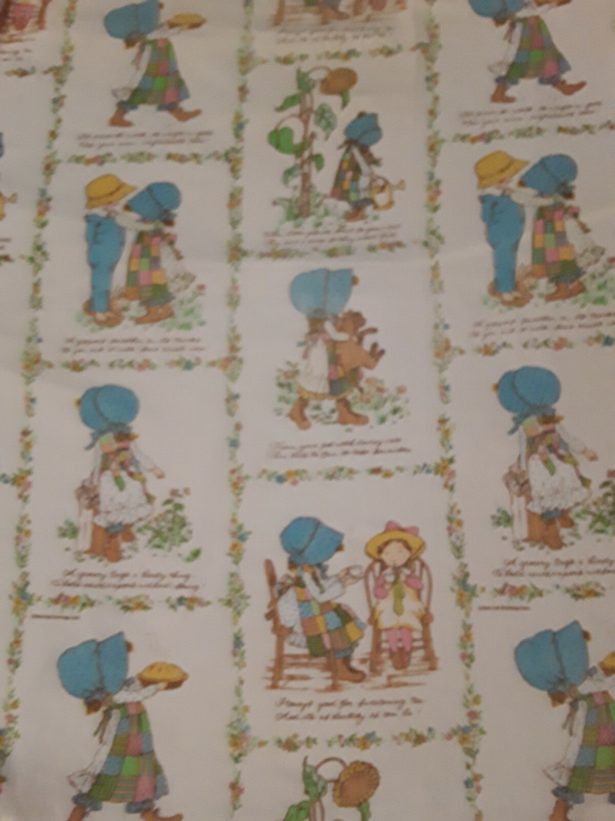Vintage Twin fitted Sheet American Greetings Corp Holly Hobbie 1976