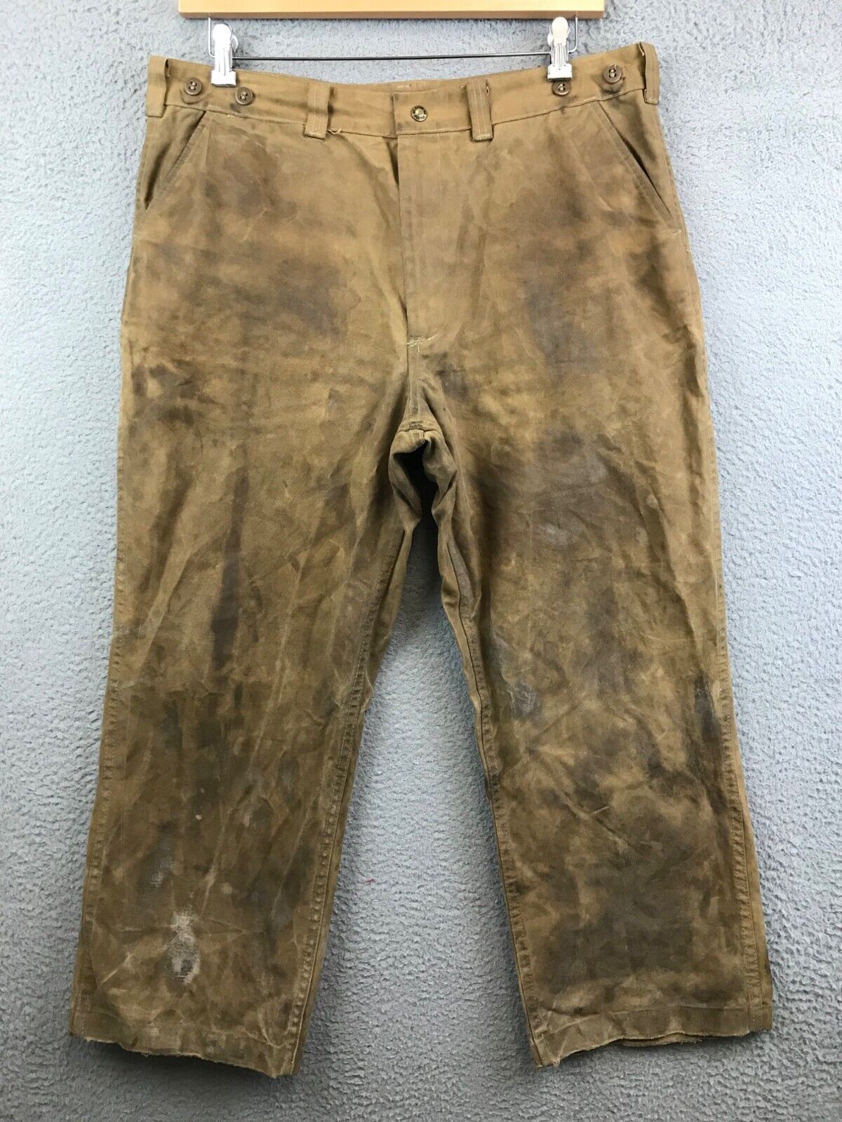 Vintage Filson Tin Pants / Oil Finish Tin Cloth Pants size Vintage Filson Tin Pants / Oil Finish Tin Cloth Pants size