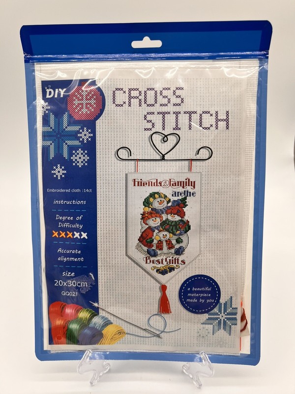 DIY Snowmen Friends & Family Best Gifts Cross Stitch Printed