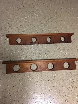 Vintage Cornwall Wood Products Fishing Pole Wooden Rod Rack