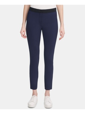 

CALVIN KLEIN Женские темно-синие брюки с манжетами, Navy, M9MKX288