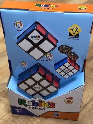 Rubik's Cube Family Pack Mini Keychain 4x4 Original New