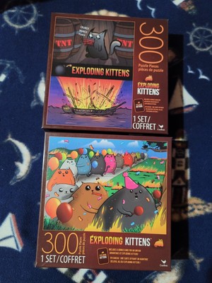 EXPLODING KITTENS TNT 300 PIECE JIGSAW PUZZLES 1 OPEN 1 NEW ALL PIECES 