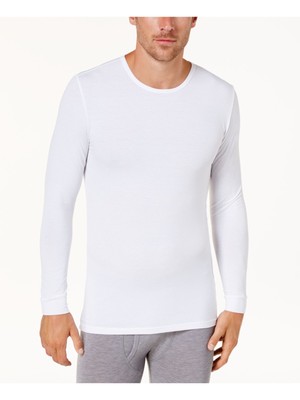 32 DEGREES HEAT Mens White Solid Everyday Base Layer Размер: S