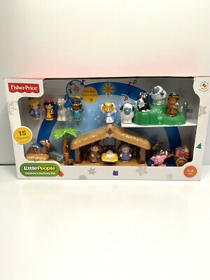 Little People Nativity Set Musical Hard to Find 2013 SEALED 15 Figures Shepherd