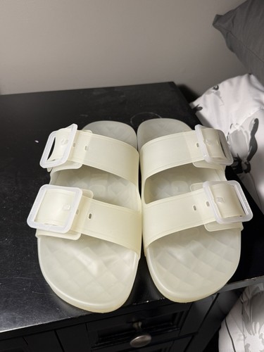 Balenciaga Womens Mallorca Clear Buckle Slide Sandal Shoes