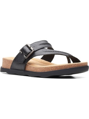 Женские черные босоножки-стринги на танкетке Brynn Madi из коллекции CLARKS, длина 7,5 м