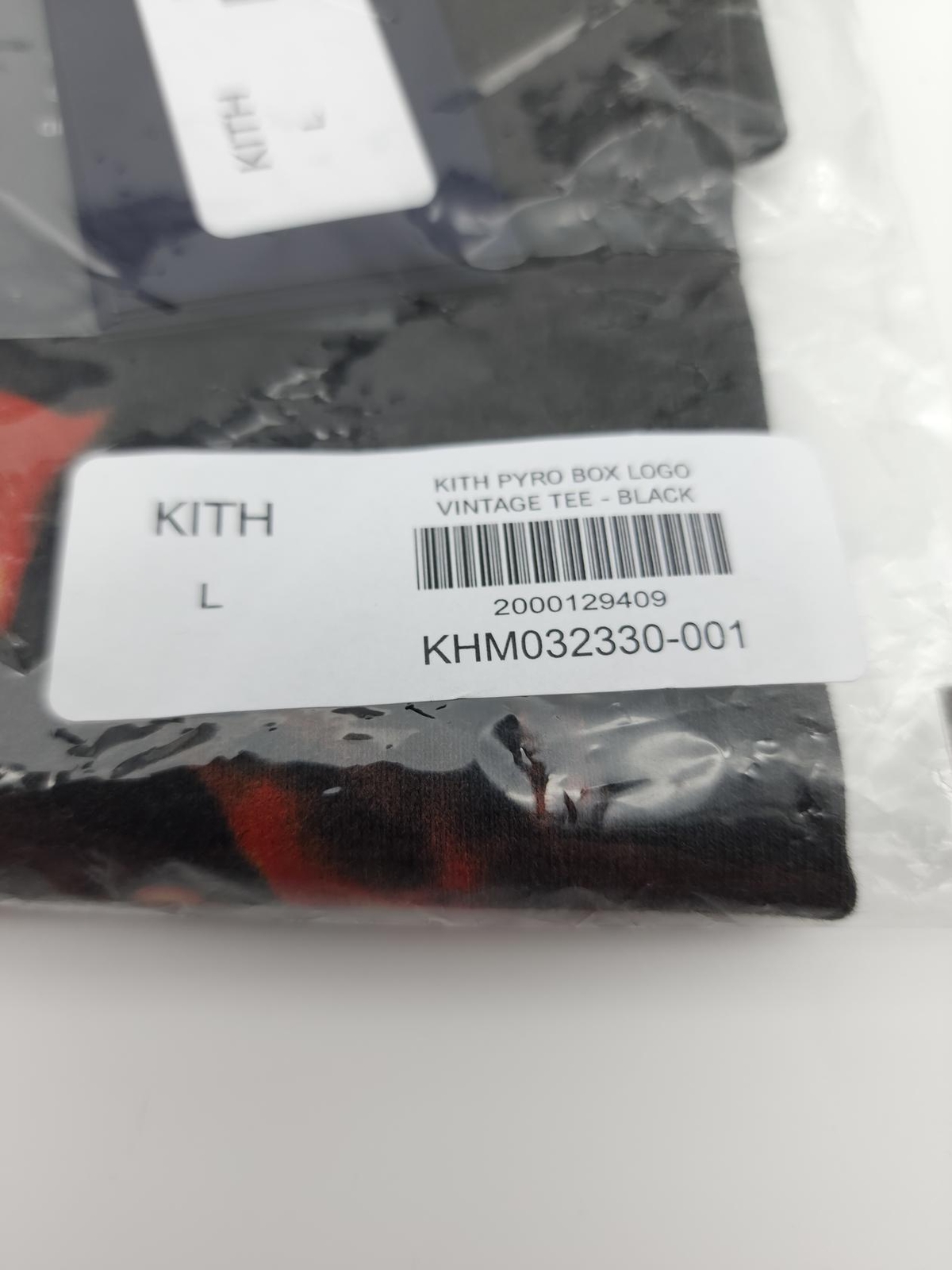 ☆ KITH Pyro box logo tee ロゴTシャツ ☆ Kith Men's Pyro Box Logo Vintage Tee Black Flames Large NWT