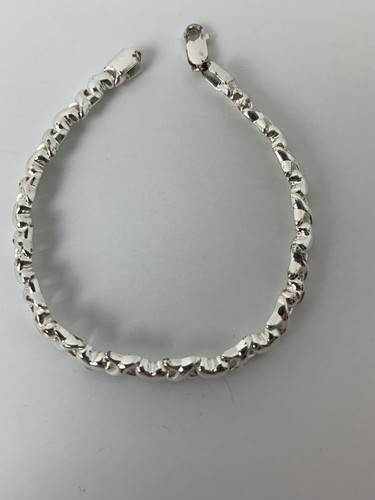 VINTAGE HEART & X LINK WM ITALY SILVER 925 BRACELET 7” | eBay