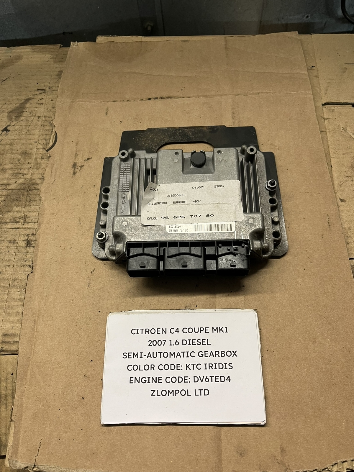 Citroen C4 Coupe Mk1 2007 1.6 Diesel - Engine Control Unit ECU 9662670780