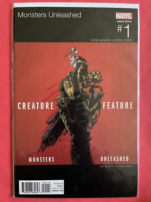 Monsters Unleashed 1 Hip Hop Variant NM 1st Full Kid Kaiju 2017 Beast
