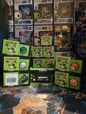 FiGPiN Mini Mystery Minecraft Series 1 Ender Dragon, Pig, Zombie Qty. 10 LOCKED