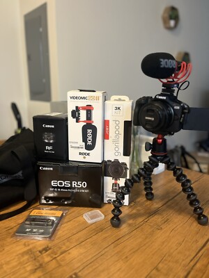 Canon EOS R50 4K Video Mirrorless Camera with RF-S 18-45mm f/4.5-6.3 IS STM Lens