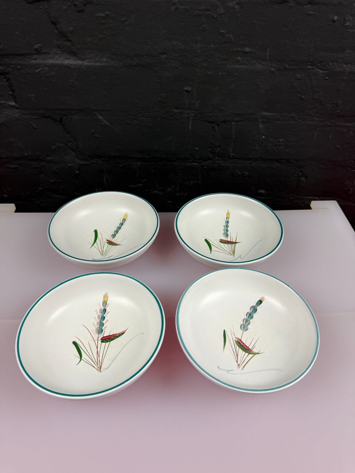 Denby Greenwheat Fruit / Cereal Bowls 5.75" ( 14.5 cm ) Wide Set of 4