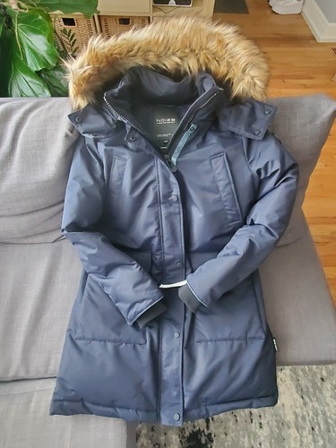 Noize Nora Mid Length Parka Navy Blue Coat Winter Jacket Size Medium