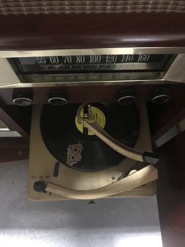 Mid Century OLYMPIC HI FI TV RADIO PHONO COMBO BEAUTIFUL CABINET!