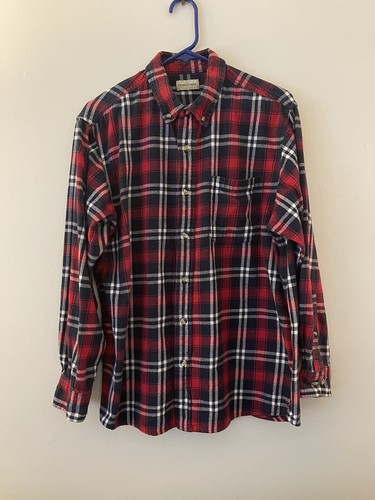 Hobbs Creek Mens Flannel Red Navy White Sz L