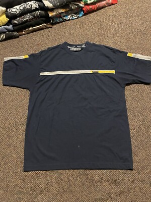 VTG Y2K Zero Tolerance Yellow Shirt Men's Size Large Striped Skate Surf Stained
