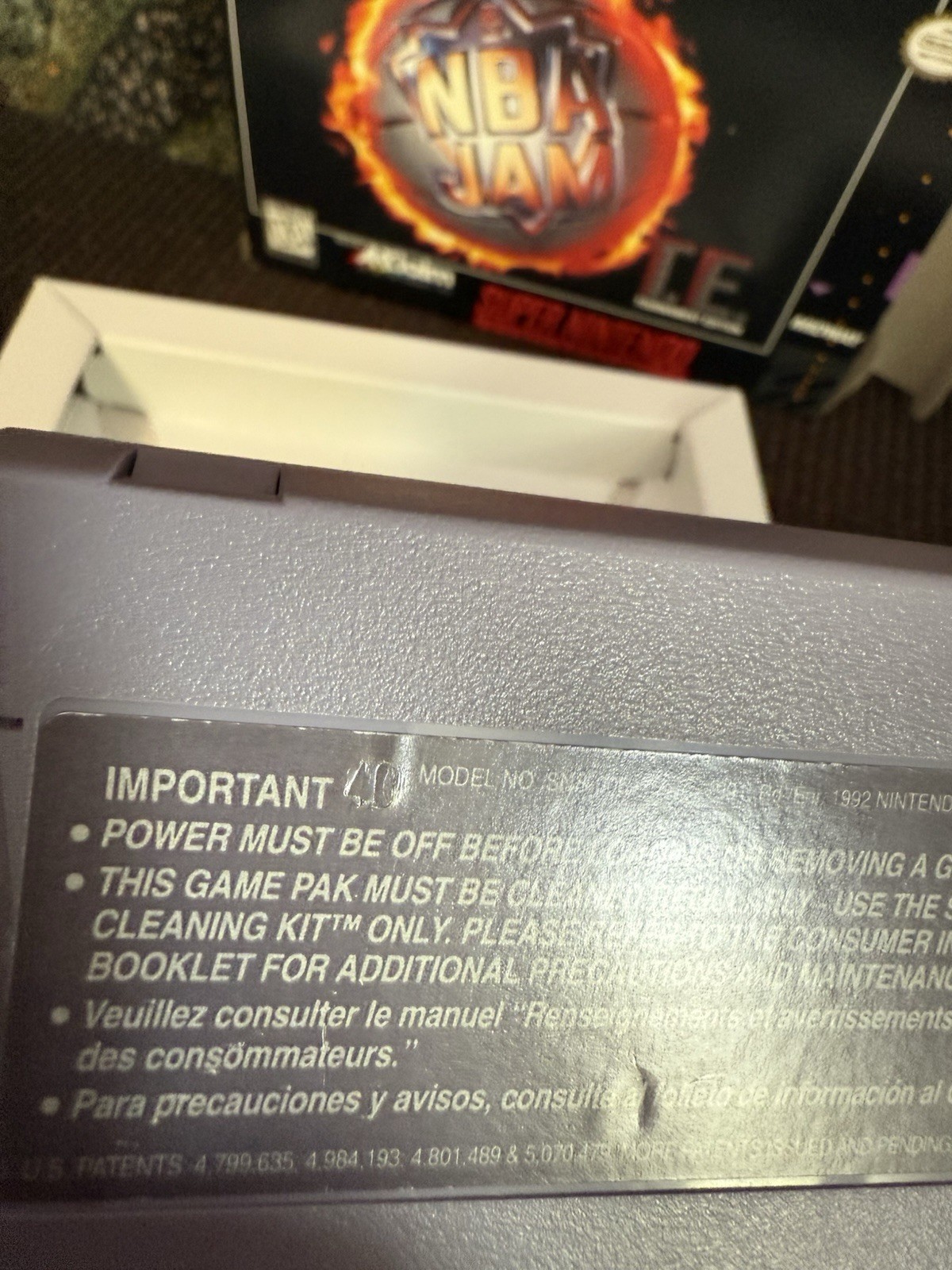 NBA Jam TE Tournament Edition SNES Poster, Box And Game Only