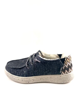 Bobs from Skechers 113796 Charcoal Fur Slip On Skipper Memory Foam Casual Shoe