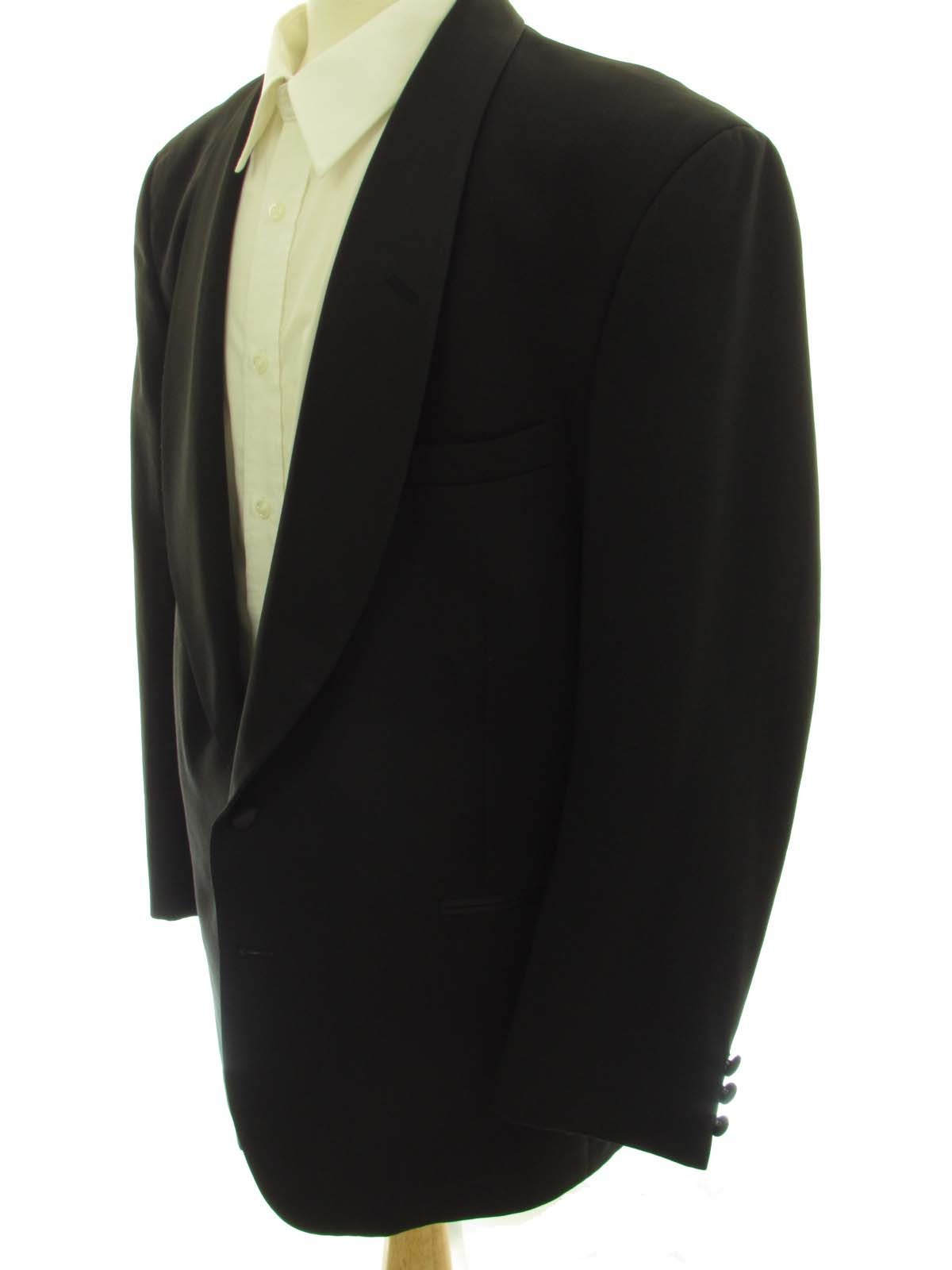 Chaps Ralph Lauren Wool Men Satin Lapel Tuxedo Jacket 46R Formal Wedding Prom