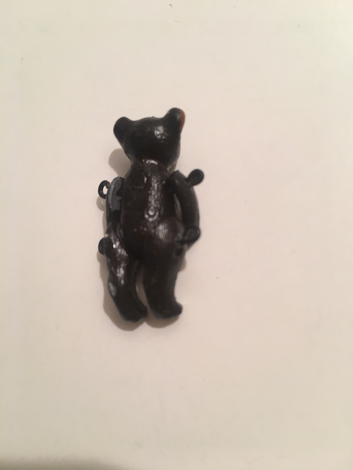 STANDING SITTING ARTICULATED BEAR METAL CHARM PRIZE JAPAN ? DOLL HOUSE DECOR