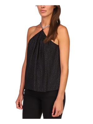 MICHAEL MICHAEL KORS Женский черный праздничный топ с цепочкой на бретелях без рукавов P\S