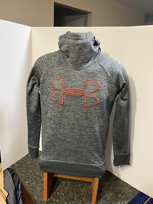 Under Armour Cold Gear Women s Hoodie Sweatshirt Gray Small Petite Polyester