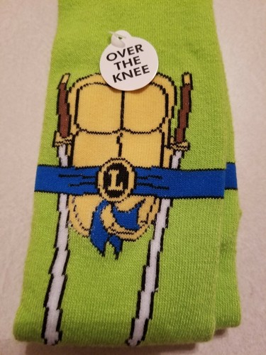 TEENAGE MUTANT NINJA TURTLES NEW OVER THE KNEE SOCKS 1 PAIR FREE SHIPPING