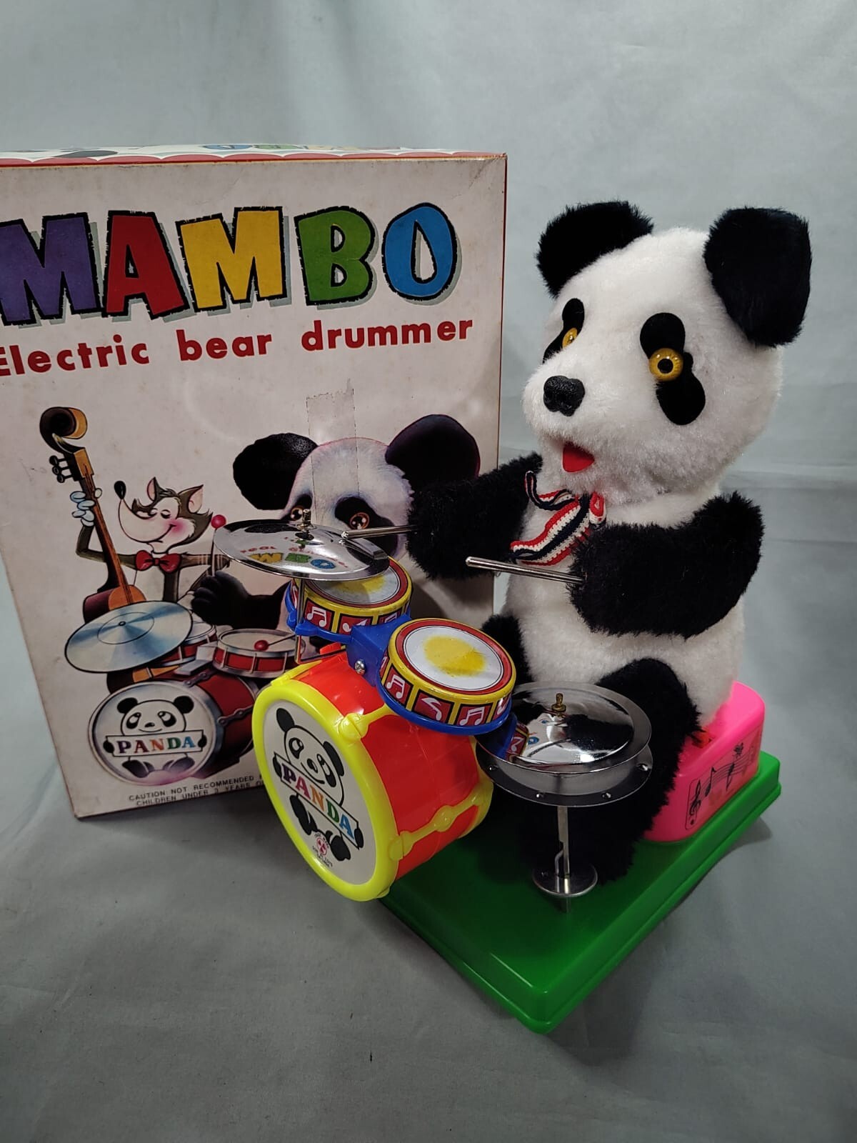 RARE Vintage SON AI TOYS MAMBO ELECTRIC PANDA DRUMMER