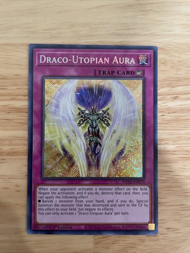 Yu-Gi-Oh! TCG Draco-Utopian Aura POTE-EN079 1st Edition Secret Rare - Mint/NM