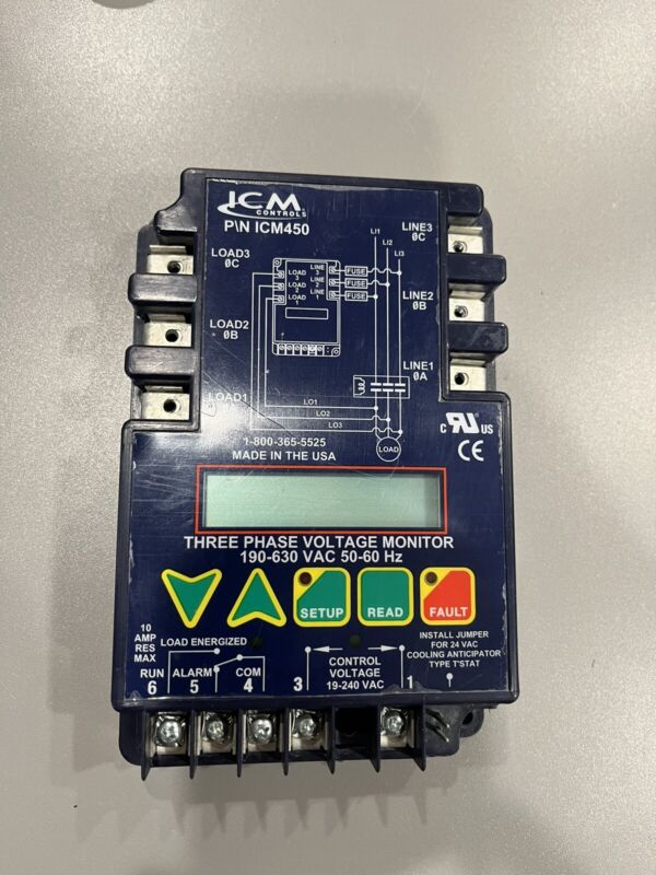 ICM Controls P/N ICM450 Three Phase Voltage Monitor