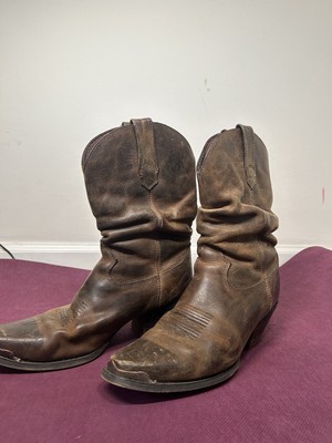 Durango Crush RD3494 Women 10''  Brown  Slouch Western Cowboy Boot 9M / EU 41