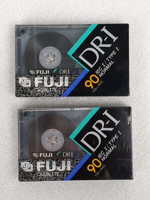 Sealed Fuji DR-I 90 Minute Extra Slim Blank Audio Cassette Tape Lot Of 2