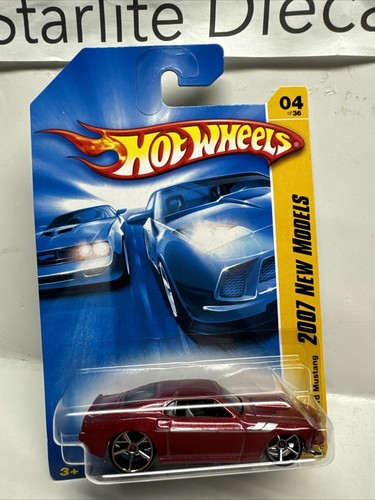 Hot Wheels 2007 New Models #4 '69 Ford Mustang Dark Red 004