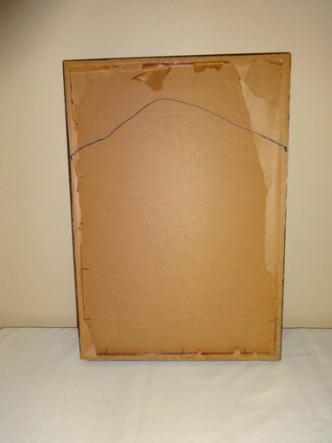 Modern Japanese Wood Block Print of a Girl with Candle Framed