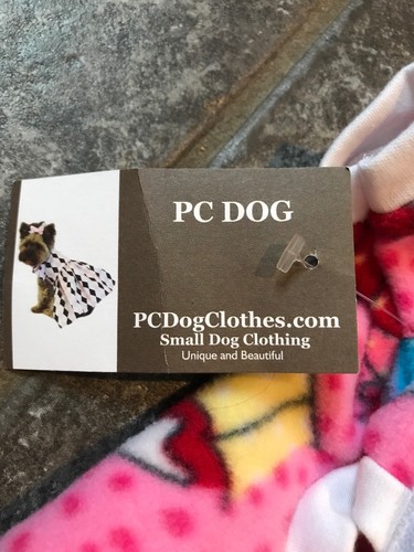 NWT Size XXS Pink Fleece Dog Pajamas  Clothing Teacup Breed Cupcake Pattern