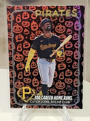 2024 Topps Update Andrew McCutchen 300 Career Homerun Jack O Lantern Foil SSP 
