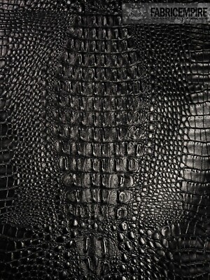 Crocodile Fake Leather Vinyl Fabric GATOR Embossed Texture 54'' Wide By The Yard 