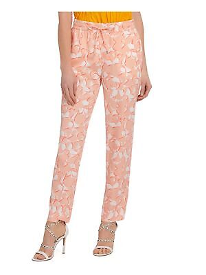 DKNY Женские розовые прямые брюки стрейч с принтом XL