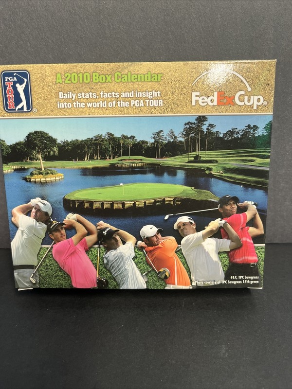2010 Desk Calendar PGA Tour Fedex Cup New Factory Sealed